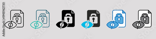 Confidentiality Single Icon Pack Multistyle