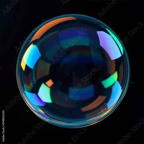 Bubble film iridescent background
