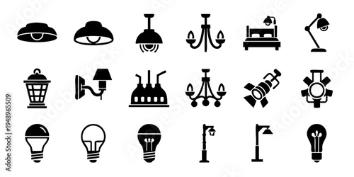 Various lamps and lighting fixtures on display in a store