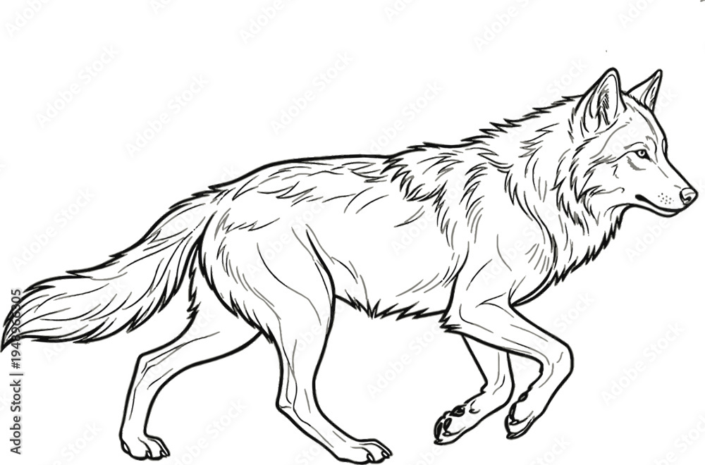 Fototapeta premium wolf isolated on white