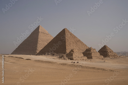 Giza Pyramids plato in cairo, Egypt
