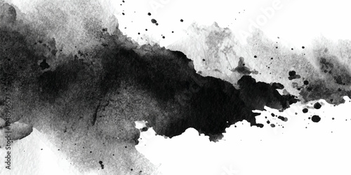 A mesmerizing monochromatic artwork where ink dances across the canvas in fluid strokes. A captivating abstract composition with expressive brushwork, capturing movement and texture.