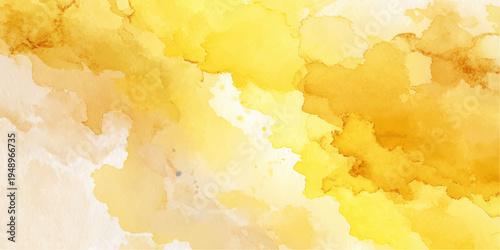 Abstract golden watercolor art, with artistic brushstrokes of yellows, evoking warmth and radiance. 