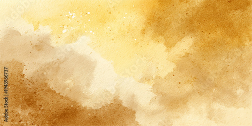 A dreamy watercolor background of gold and brown, evoking a sense of warmth and natural beauty. This image captures the texture and subtle blend of colors creating a stunning visual aesthetic.