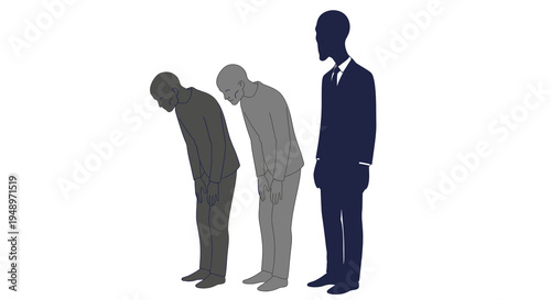 The Evolution of Business From Humility to Authority in Professionalism, illustrating leadership and respect in a corporate setting