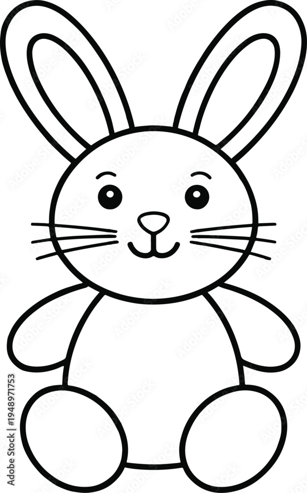 Fototapeta premium Cartoon doll art line vector design