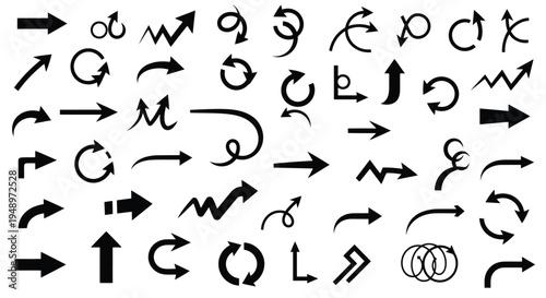 A collection of various handwritten letters and numbers in different styles and fonts