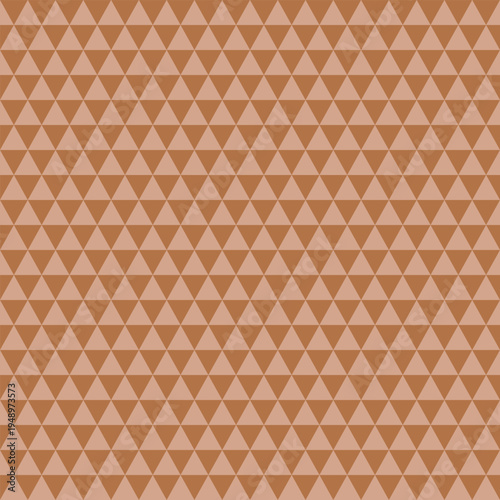 Seamless beige and copper geometric triangle pattern. Modern repeating background for wallpaper, packaging, textile, branding, and web design.