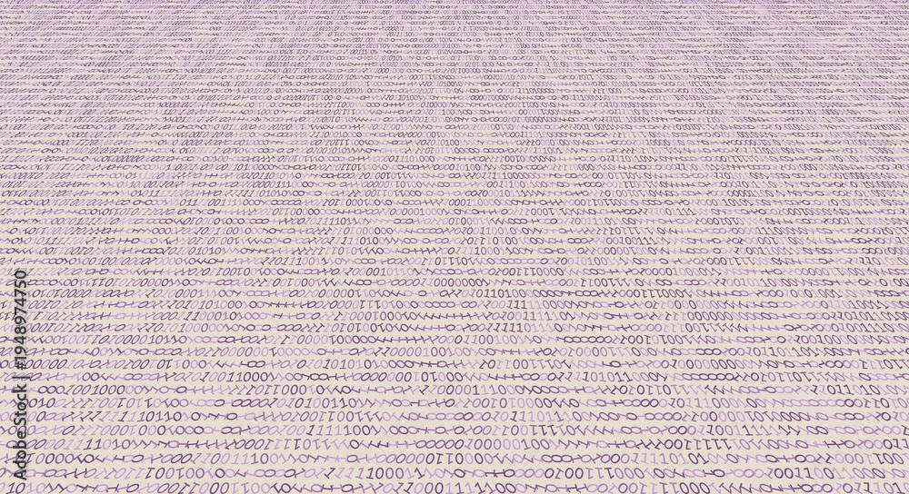 Fototapeta premium Complex Hand-Drawn Binary Grid - Artistic Data Distribution