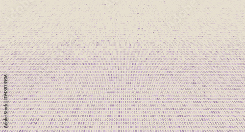 Color Data Gradient - Sweeping Binary Perspective and Abstract Fintech Infrastructure