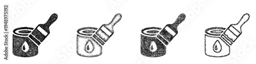 Sketch varnish icon design set
