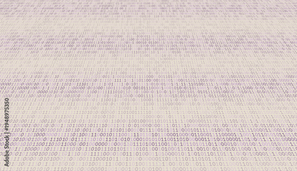 Fototapeta premium The Infinite Ledger - Expansive Binary Perspective for Blockchain and FinTech Data Visualization
