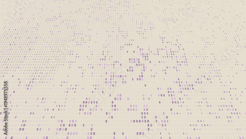 Colored Binary Mosaic - Artistic Data Visualization for Fintech and 5G Infrastructure