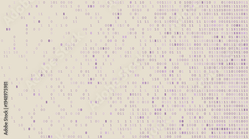 Binary Horizon - Artistic Data Stream and Structured Digital Information Grid