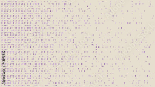 Monochrome Data Horizon - Artistic Binary Flow and Structured Logic Stream