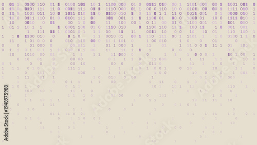 The Descending Matrix - Vertical Binary Stream with Minimalist Negative Space