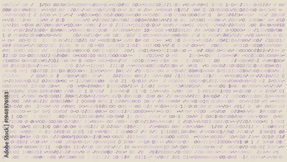 Fototapeta premium Digital Deconstruction - Artistic Binary Scatter with Glitch Fragments