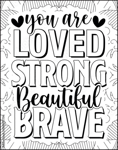 Bible Verse Quote Coloring Page for Adults. Holy Bible Quote Mandala Coloring Page