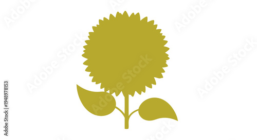 Vector sunflower icon, yellow