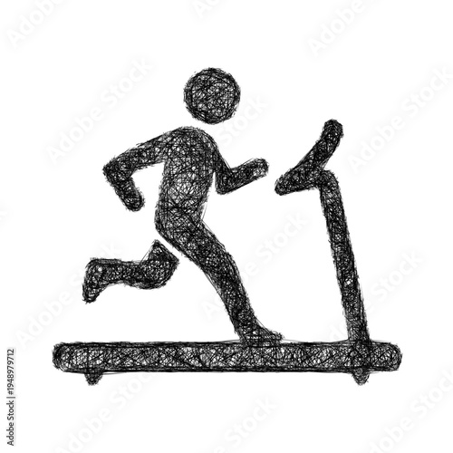 Sketch treadmill icon design