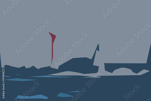 SEASCAPE - The ship is sailing on the sea