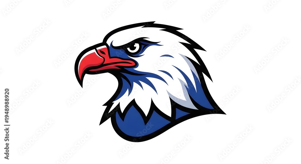 Obraz premium Memorial day tribute with patriotic american bald eagle symbol