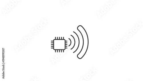 Microchip Processor with Wireless Signal Transmission.