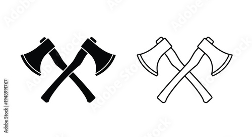 Two sets of crossed axes depicted in black and white line art style
