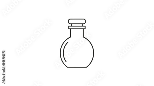 Simple Line Drawing of a Bottle.