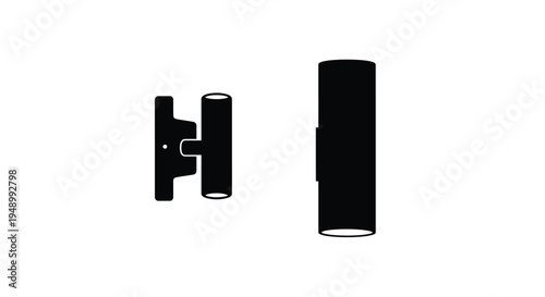 Black wall lights with upward and downward illumination modern design