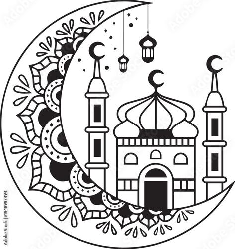 vector illustration of a mosque