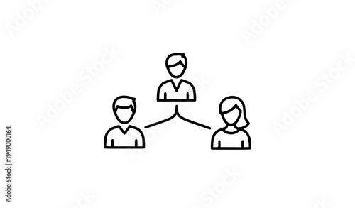 Business mediation broker outline icon negotiation vector