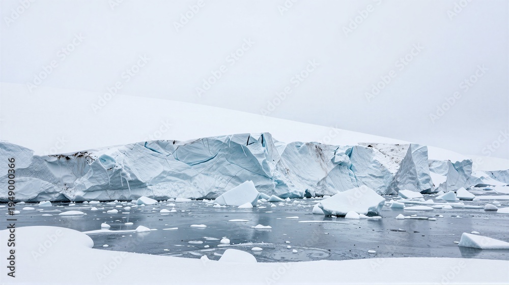 Obraz premium Winter Glacier Calving