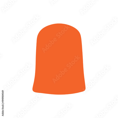 Orange Blob Isolated on White Background vector illustration