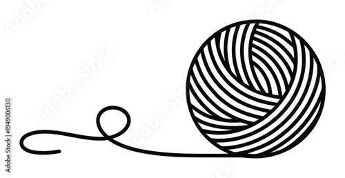 Ball of Yarn Vector Illustration