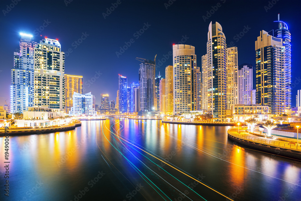 Fototapeta premium Colorful Autumn City with Orange Foliage and Buildings 