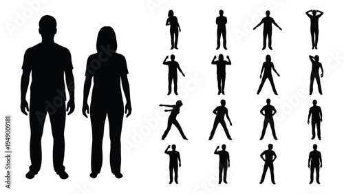 A comprehensive analysis of human silhouettes in various poses and gestures