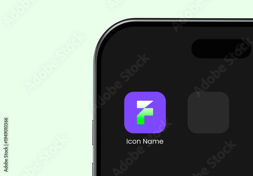 App Icon Mockup on Smartphone Screen