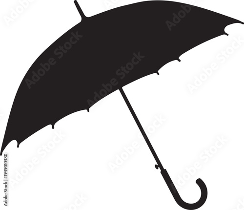 Black umbrella vector icon