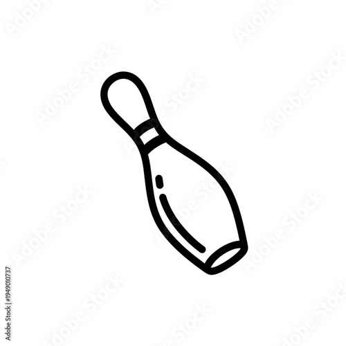 Doodle Style Bowling Pin vector illustration