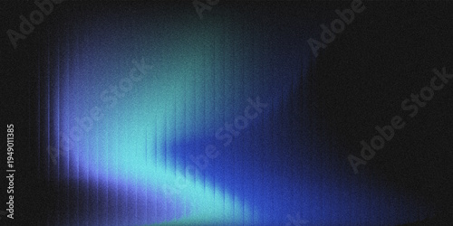 Canvastavla Abstract grainy gradient background with vertical glass grooves, cool blue and cyan hues, textured noise effect, modern minimalist design for tech and creative projects