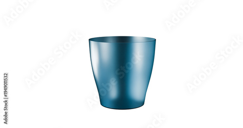 Φωτογραφία Empty glass cup in a shady blue color isolated on transparent background