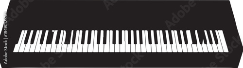 Vector keyboard keys on black background