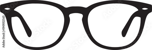 Black glasses vector icon, eyeglasses, spectacles