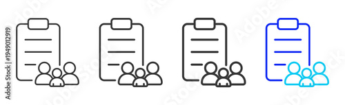 Family Track Icon Set Collection Outline Style for counseling with multiple thickness vector pack design elements professional icon library counseling resources creative outline icons