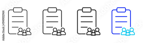 Family Note Icon Set Collection Outline Style for counseling with multiple thickness vector pack design elements professional icon library counseling resources creative outline icons