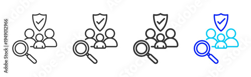 Trust Home Icon Set Collection Outline Style for counseling with multiple thickness vector pack design elements professional icon library counseling resources creative outline icons