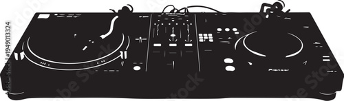 Vector DJ controller illustration