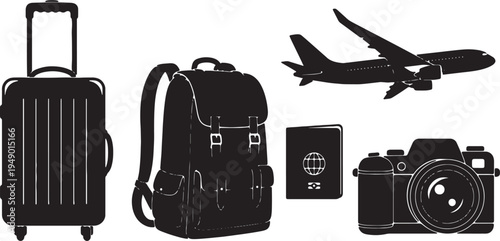 travel suitcase with luggage