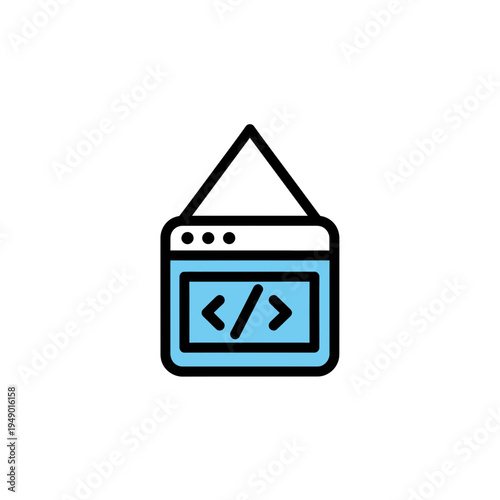 Code Sign Icon Concept vector illustration